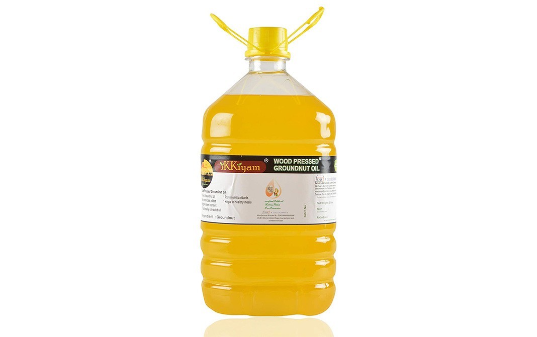 Ikkiyam Wood Pressed Groundnut Oil    Bottle  5 litre